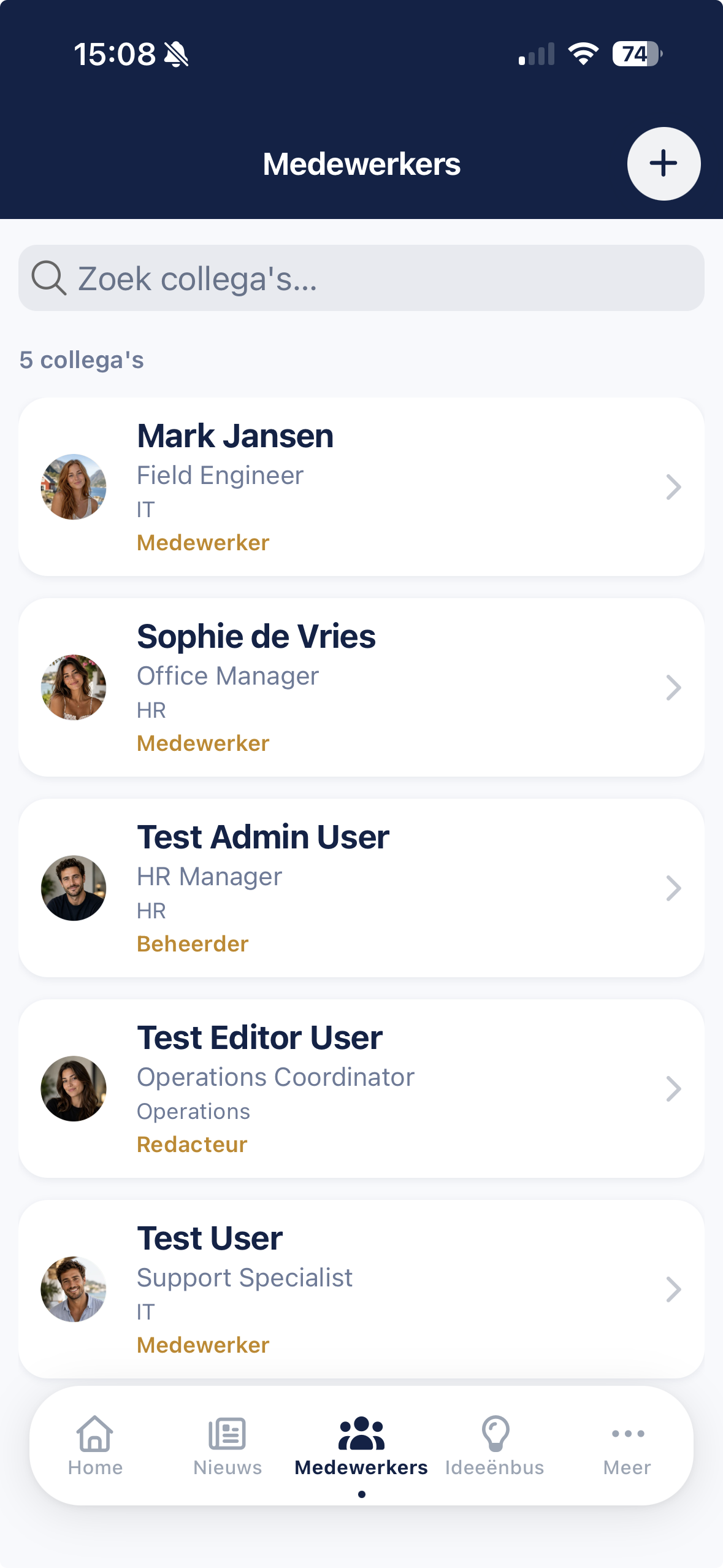 Smoelenboek in DePersoneelsapp