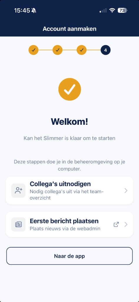 Account klaar in DePersoneelsapp: collega's uitnodigen en eerste bericht plaatsen